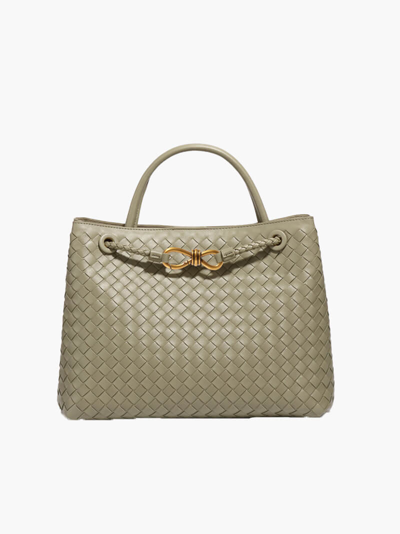 Two-Size Woven Tote Bag — women's tote bag, view 3 by Emyri