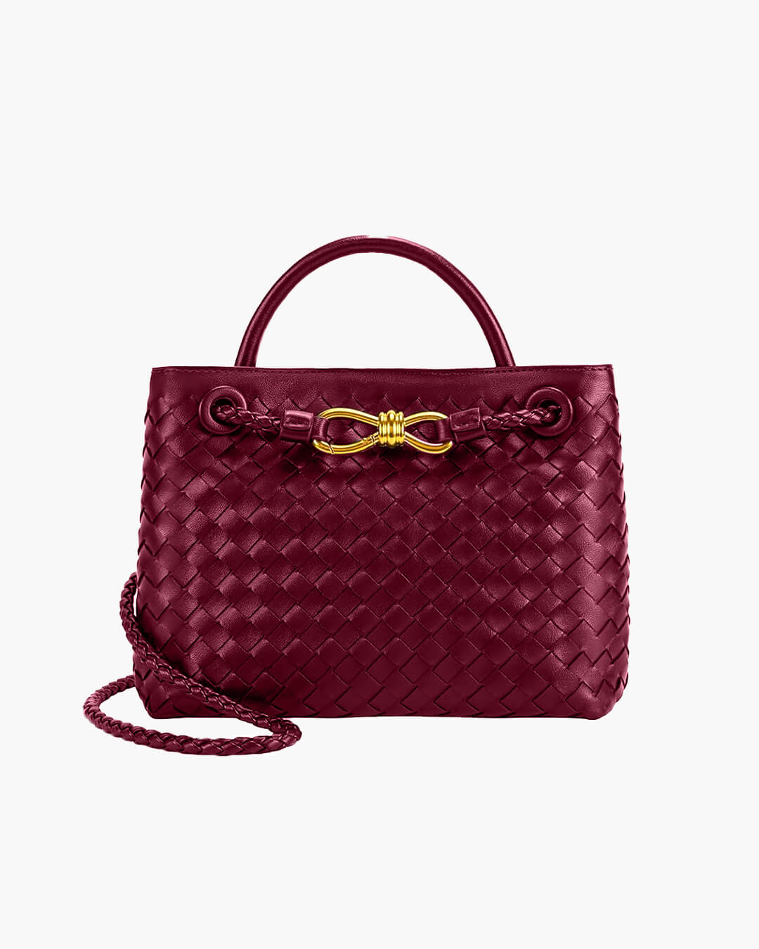 Two-Size Woven Tote Bag — women's tote bag, view 5 by Emyri
