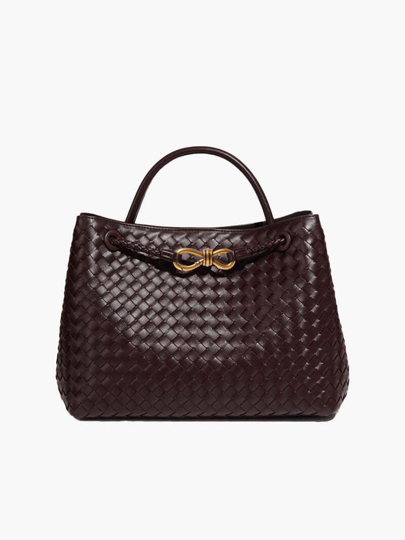 Two-Size Woven Tote Bag — women's tote bag, view 9 by Emyri