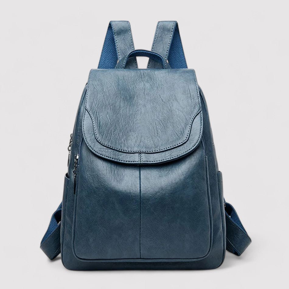 Women's anti-theft leather backpack