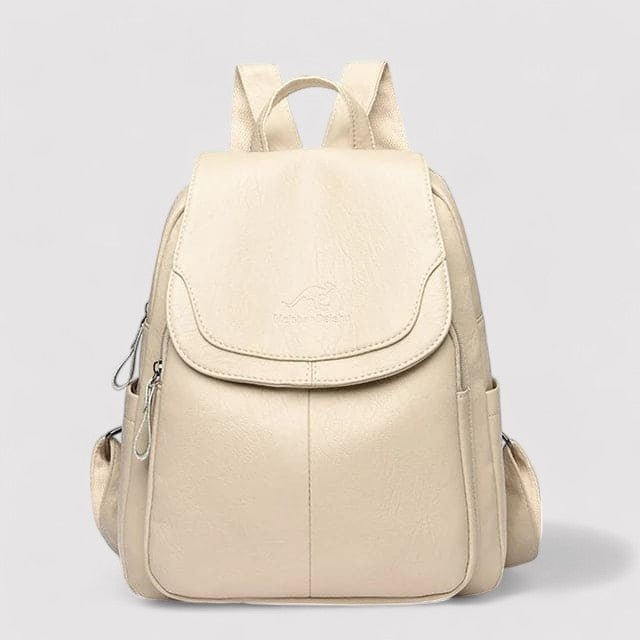 Women's anti-theft leather backpack