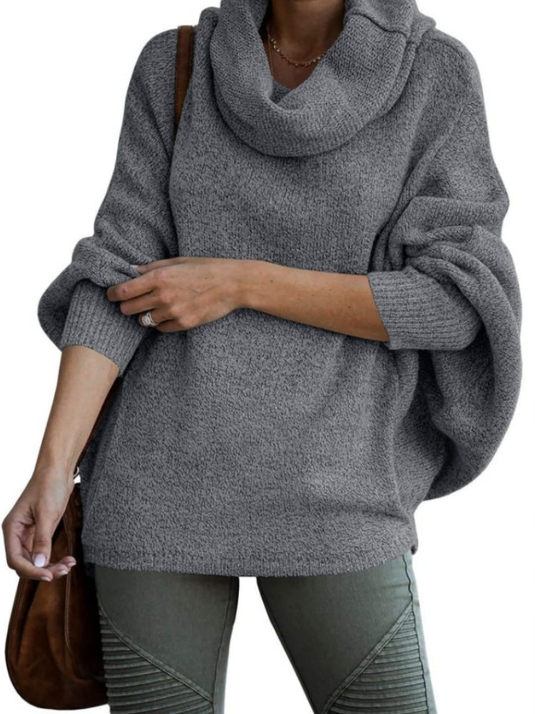 Women's batwing sleeve knit sweater