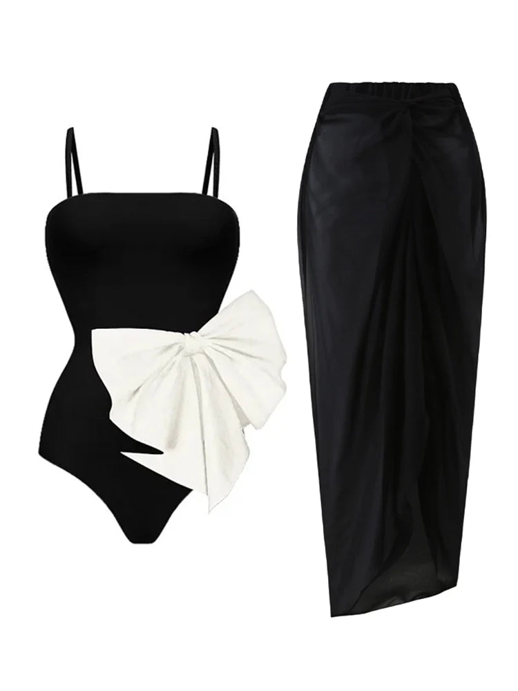 Women's Bow Detail Sweetheart Swimsuit