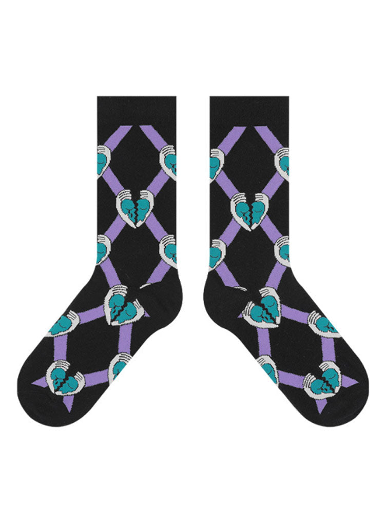 Women's Broken Heart Print Socks