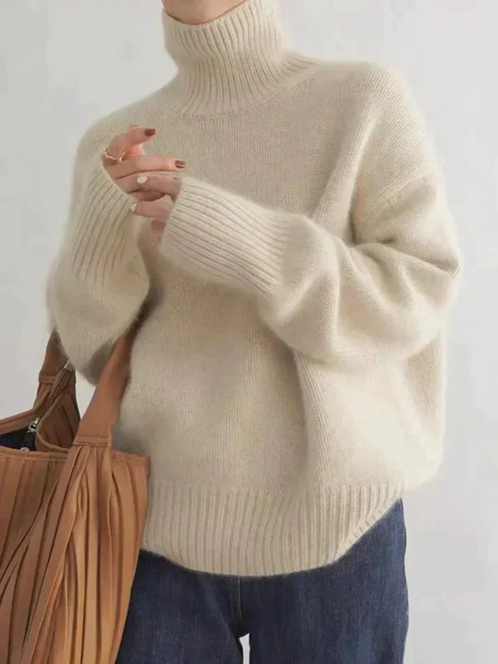Women's cashmere turtleneck sweater