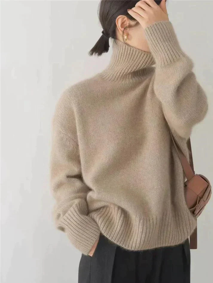 Women's cashmere turtleneck sweater