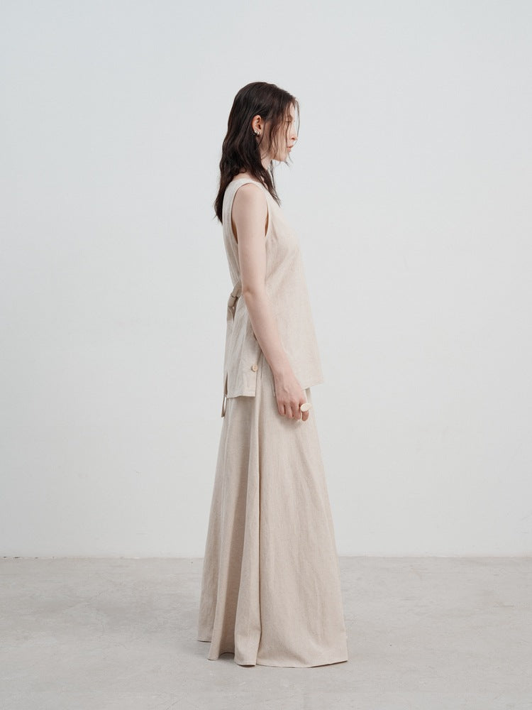 Women's Cotton-Linen Sleeveless Tank