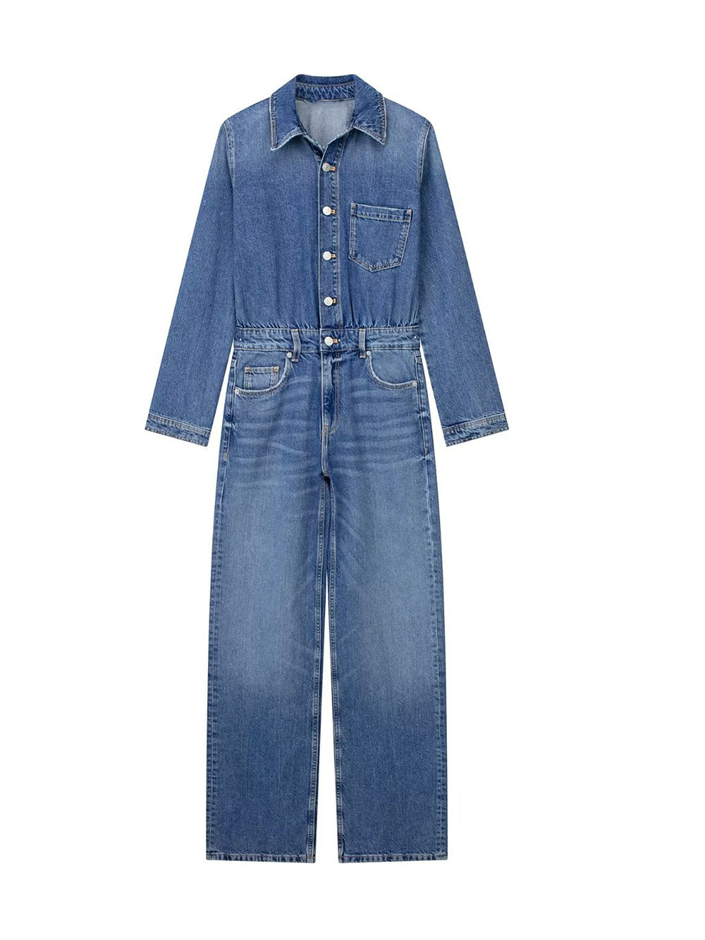 Women's Denim Jumpsuit — alternate angle