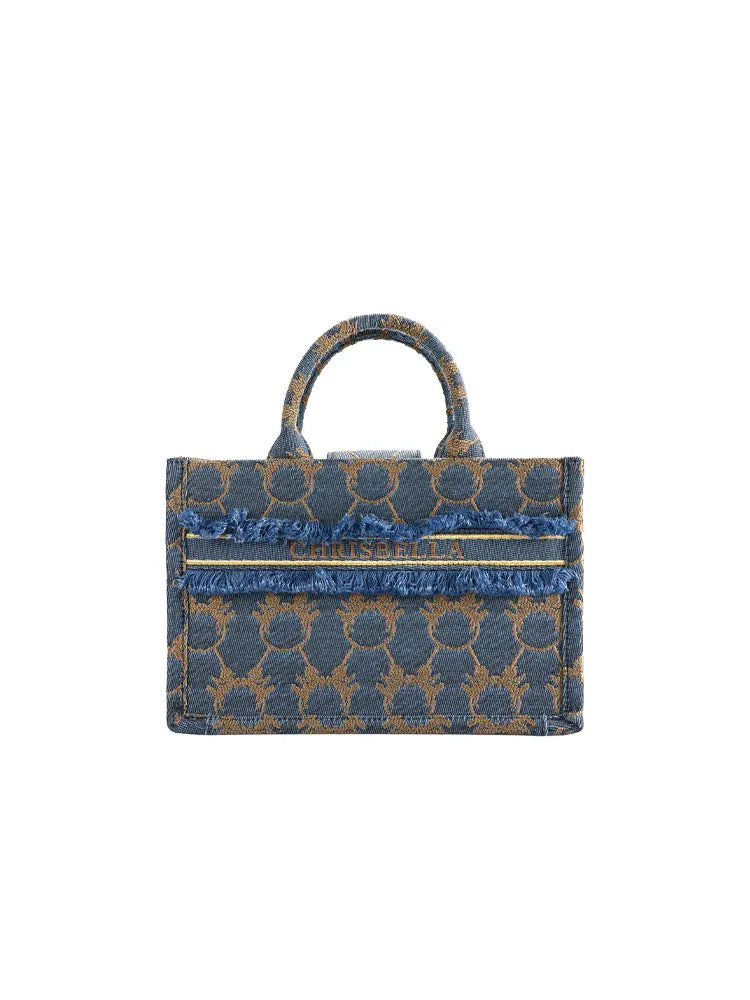 Women's denim tote shoulder bag