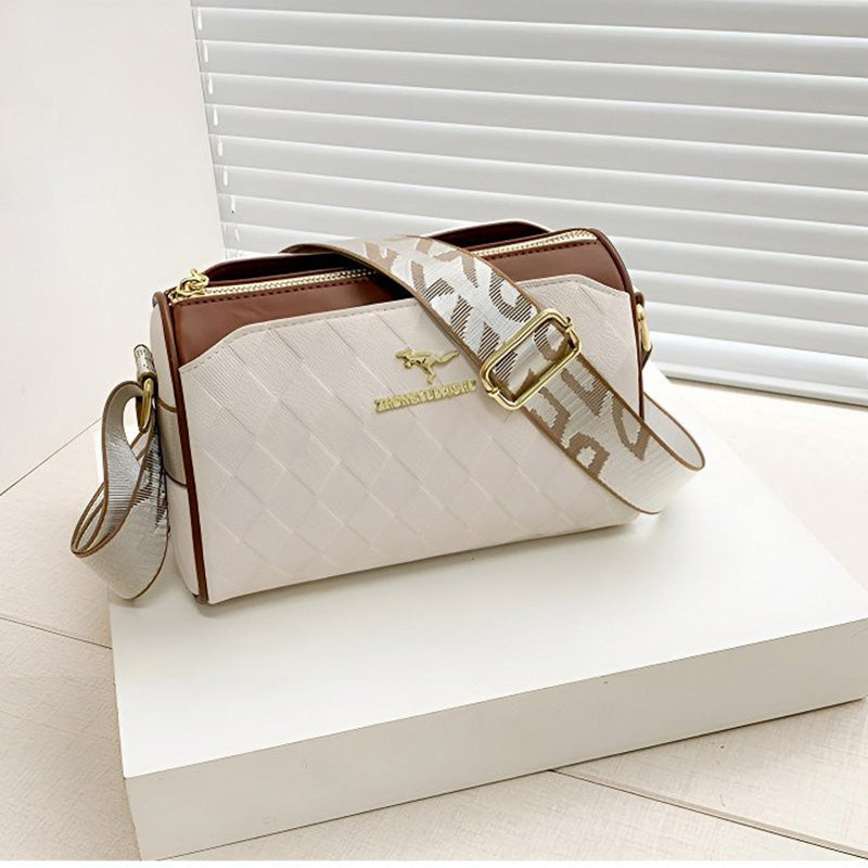 Women's diamond-quilted crossbody bag