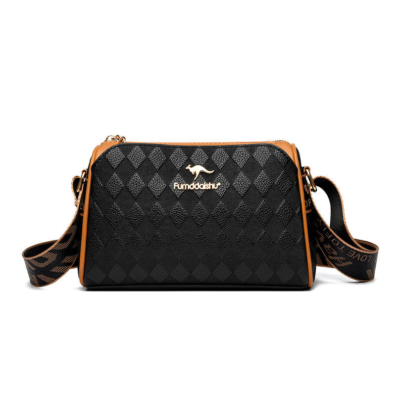 Women's diamond-quilted crossbody bag