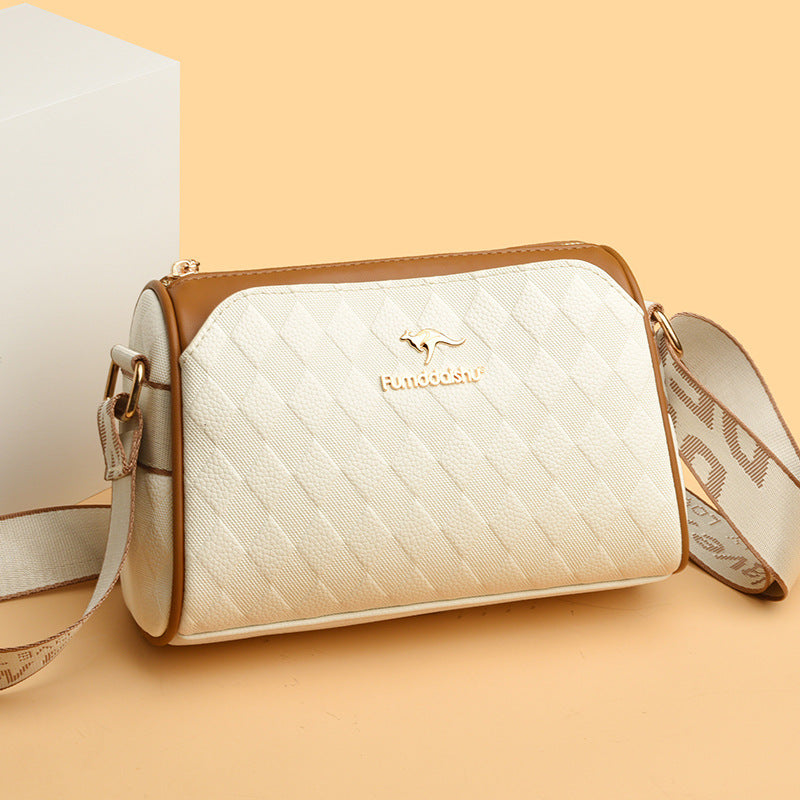 Women's diamond-quilted crossbody bag
