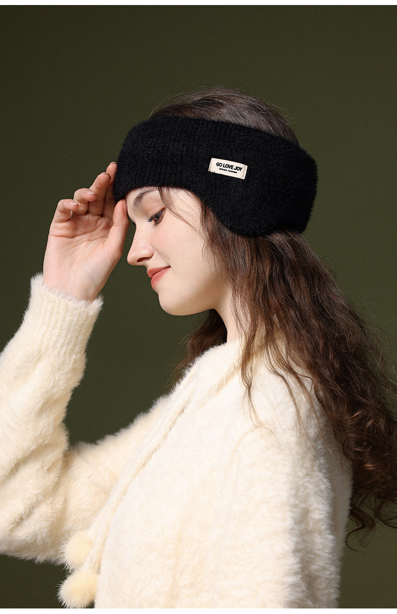 Women's Faux Fur Headband — texture detail