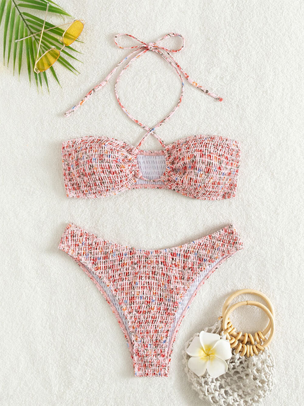 Women's floral halter bikini