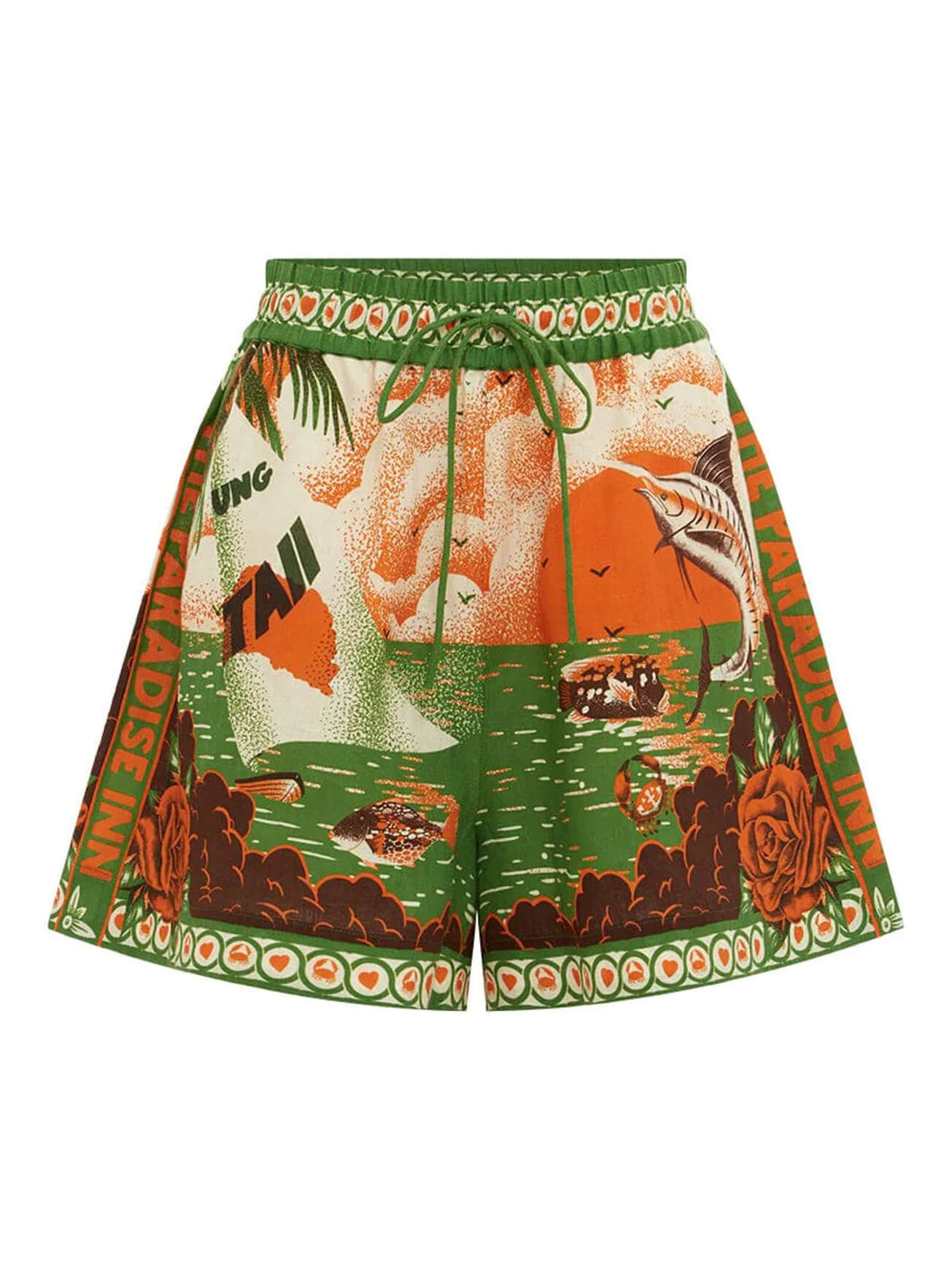 Women's floral print shirt and shorts co-ord set — alternate angle