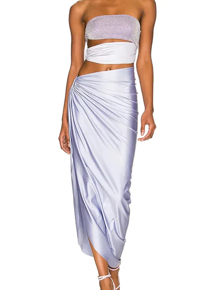 Women's glitter cutout swimsuit set