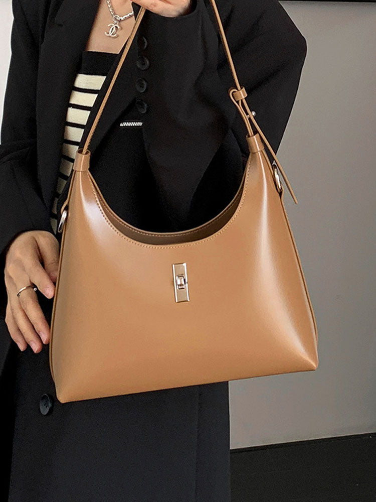 Women's half-moon leather crossbody bag — alternate angle