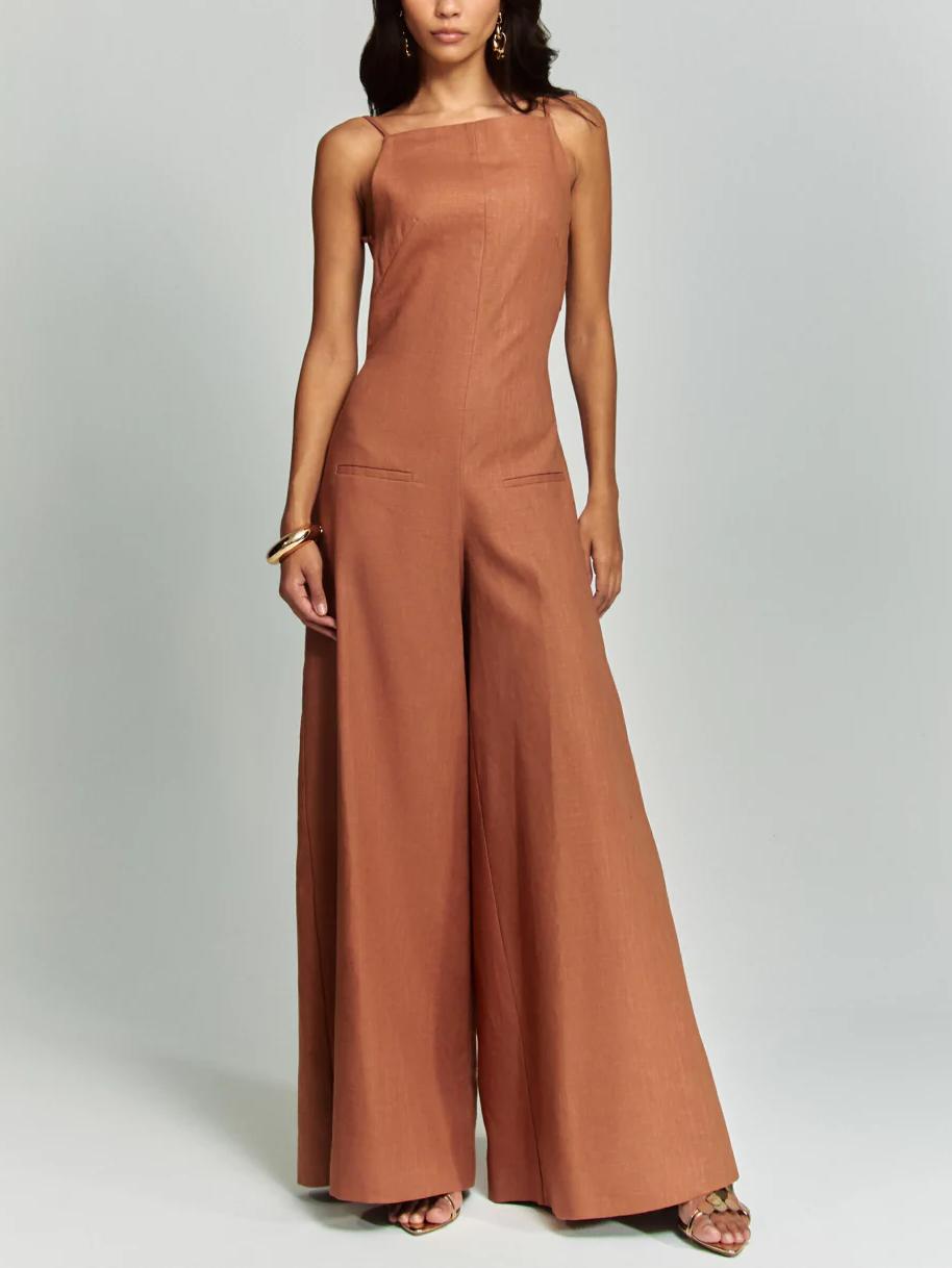 Women's Halter Wide-Leg Jumpsuit