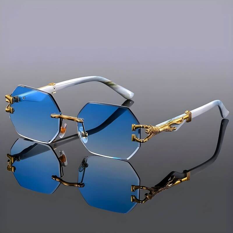 Women's hexagon gold-accent sunglasses