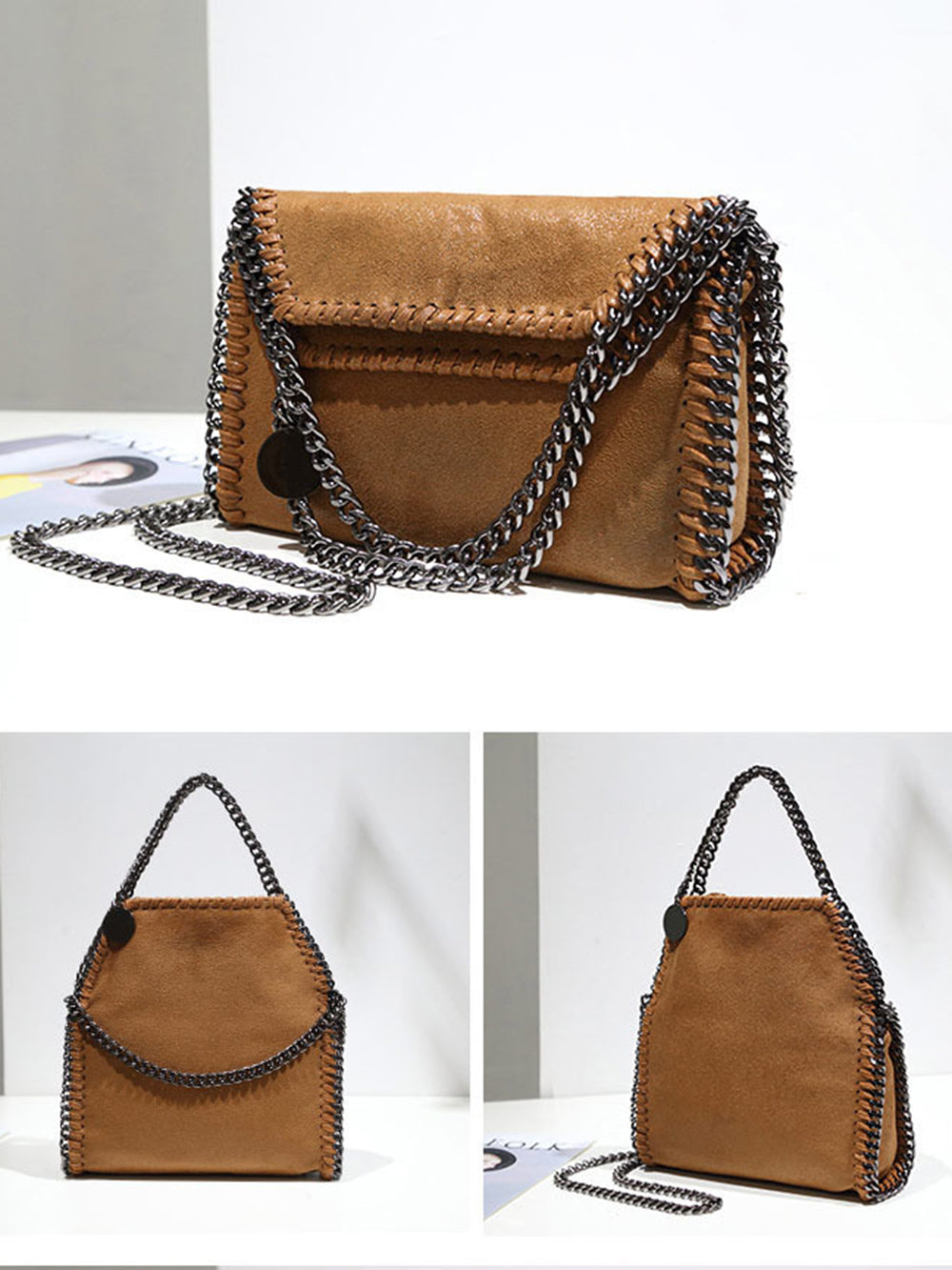 Women's light tiny woven tote bag