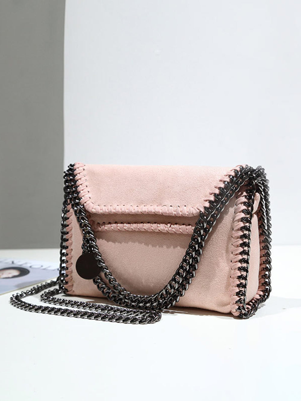 Women's light tiny woven tote bag