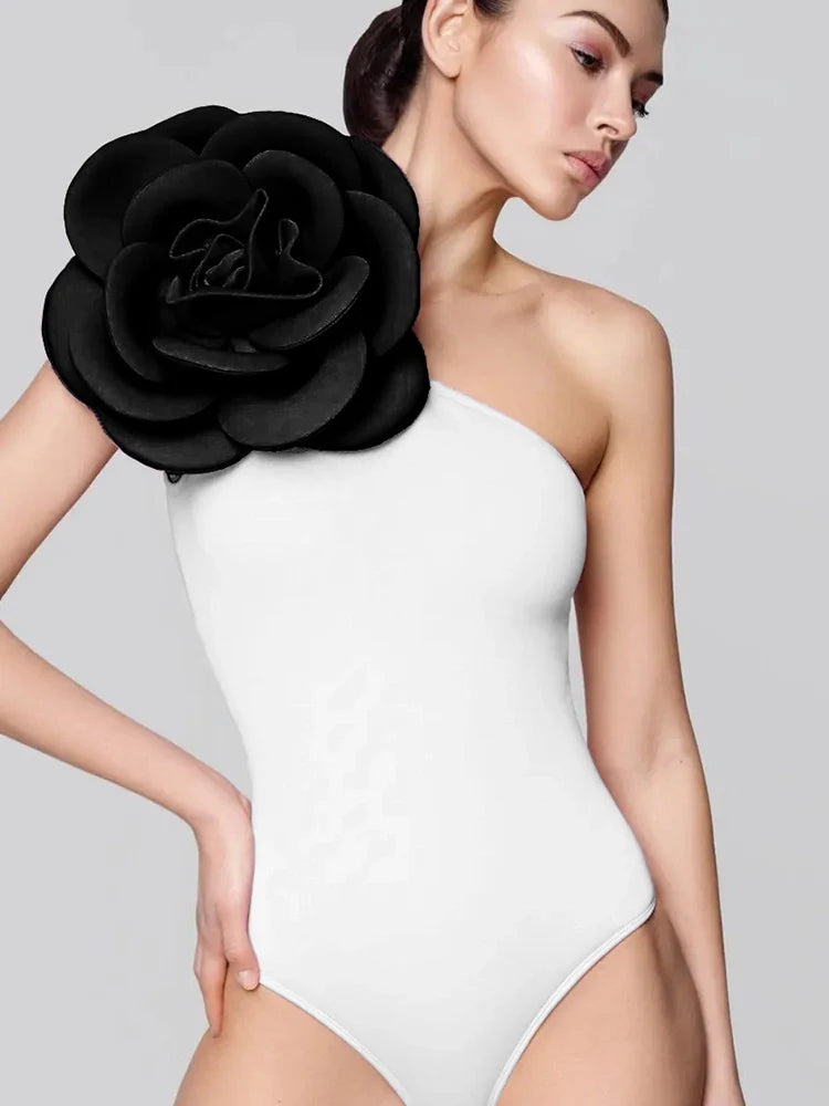 Women's Mesh Floral Appliqué Swimsuit — additional view