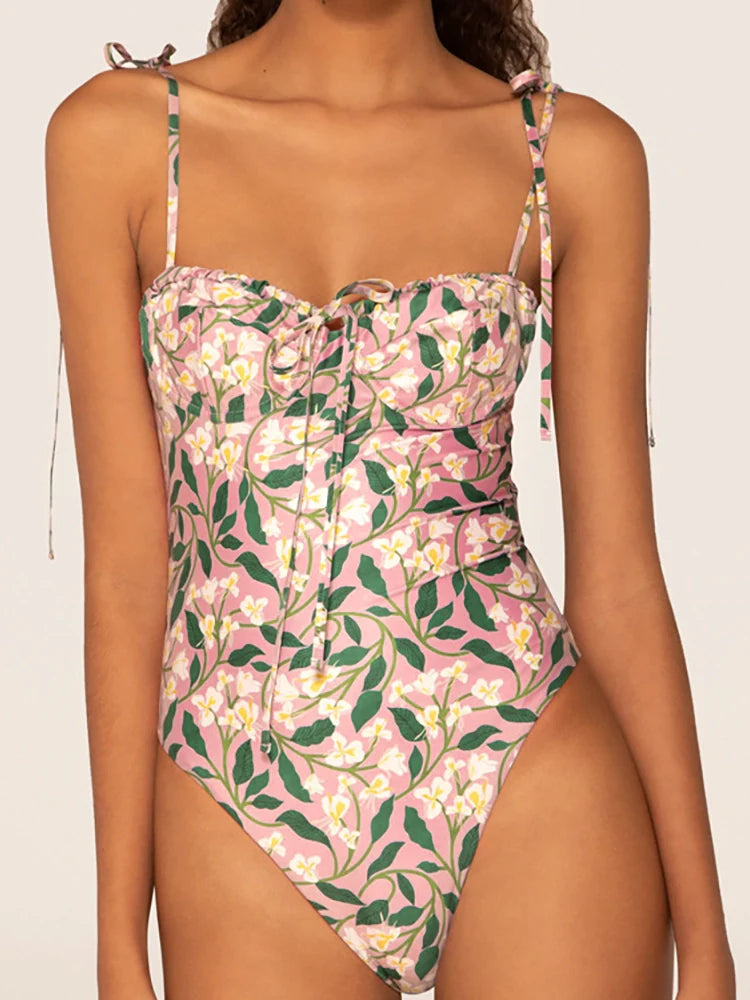 Women's mix-and-match floral bikini set