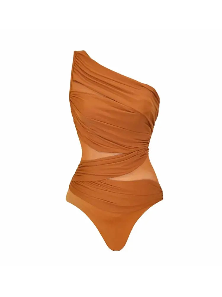 Women's one shoulder monokini swimsuit