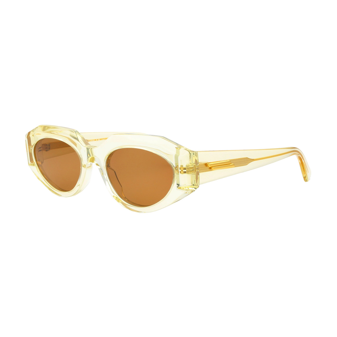 Women's oval acetate sunglasses