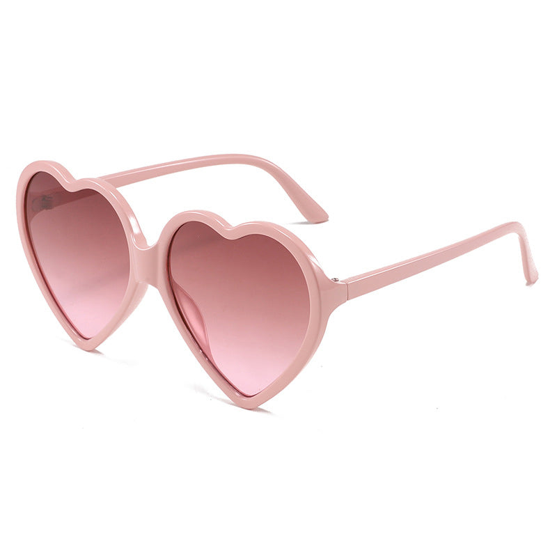 Women's oversized heart-frame sunglasses