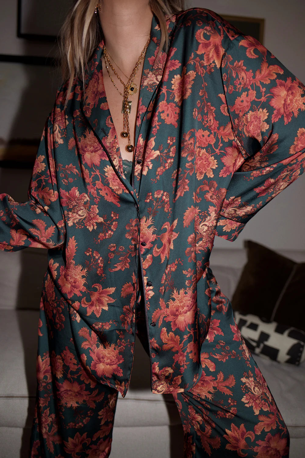 Women's oversized lotus pajama set