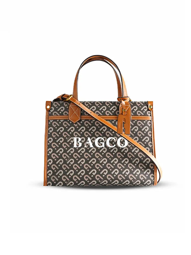 Women's printed crossbody tote bag