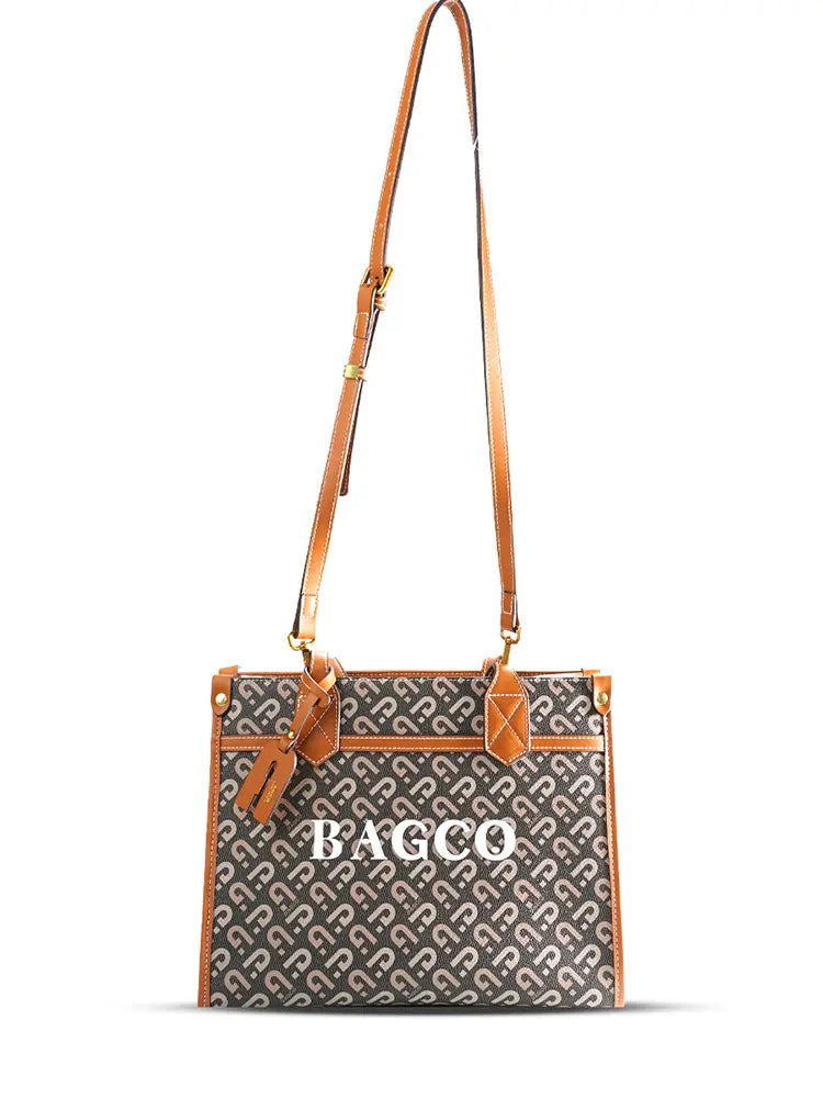 Women's printed crossbody tote bag