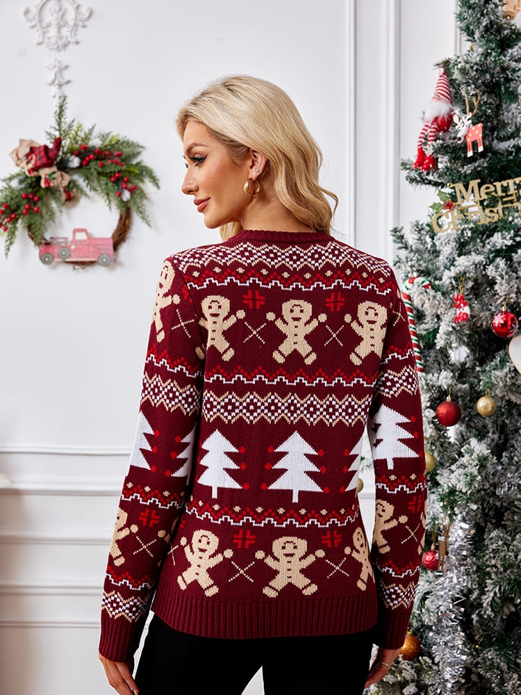 Women's gingerbread jumper — back view