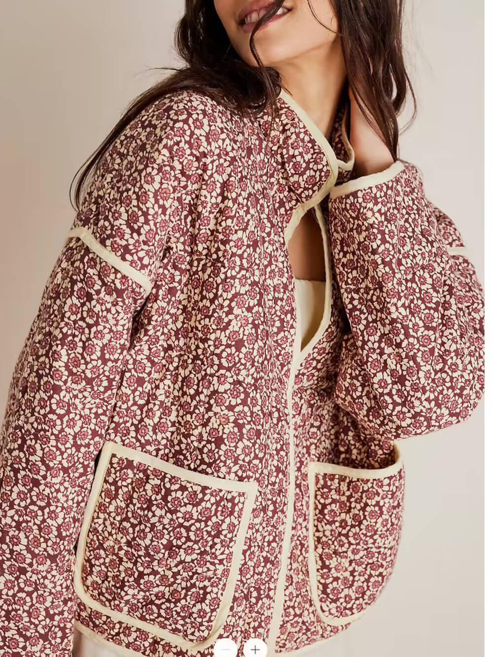 Women's red cardigan coat — alternate angle