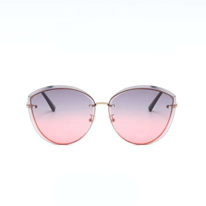 Women's rimless cat-eye sunglasses