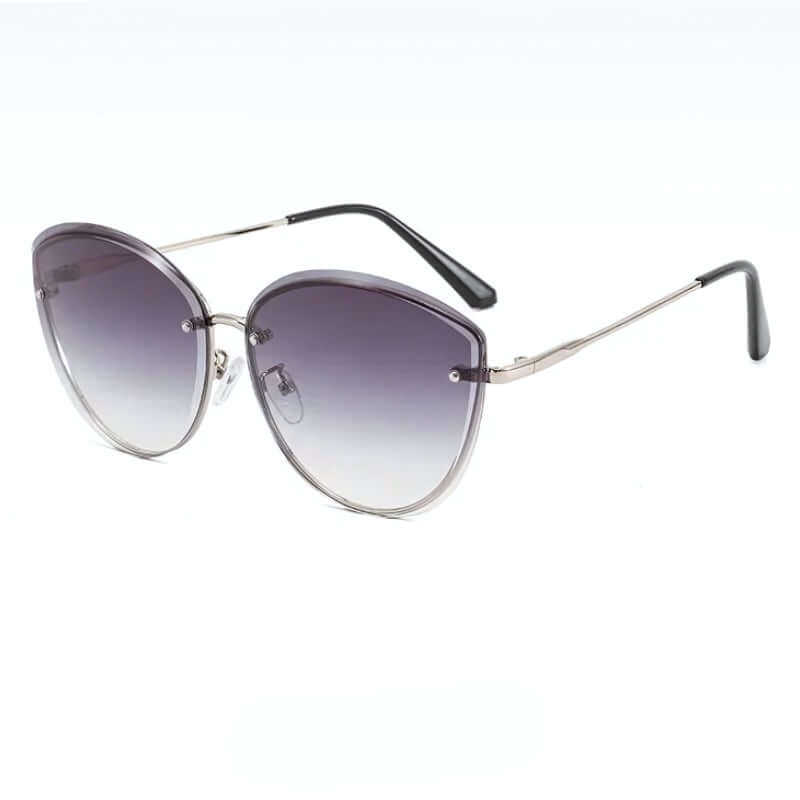 Women's rimless cat-eye sunglasses
