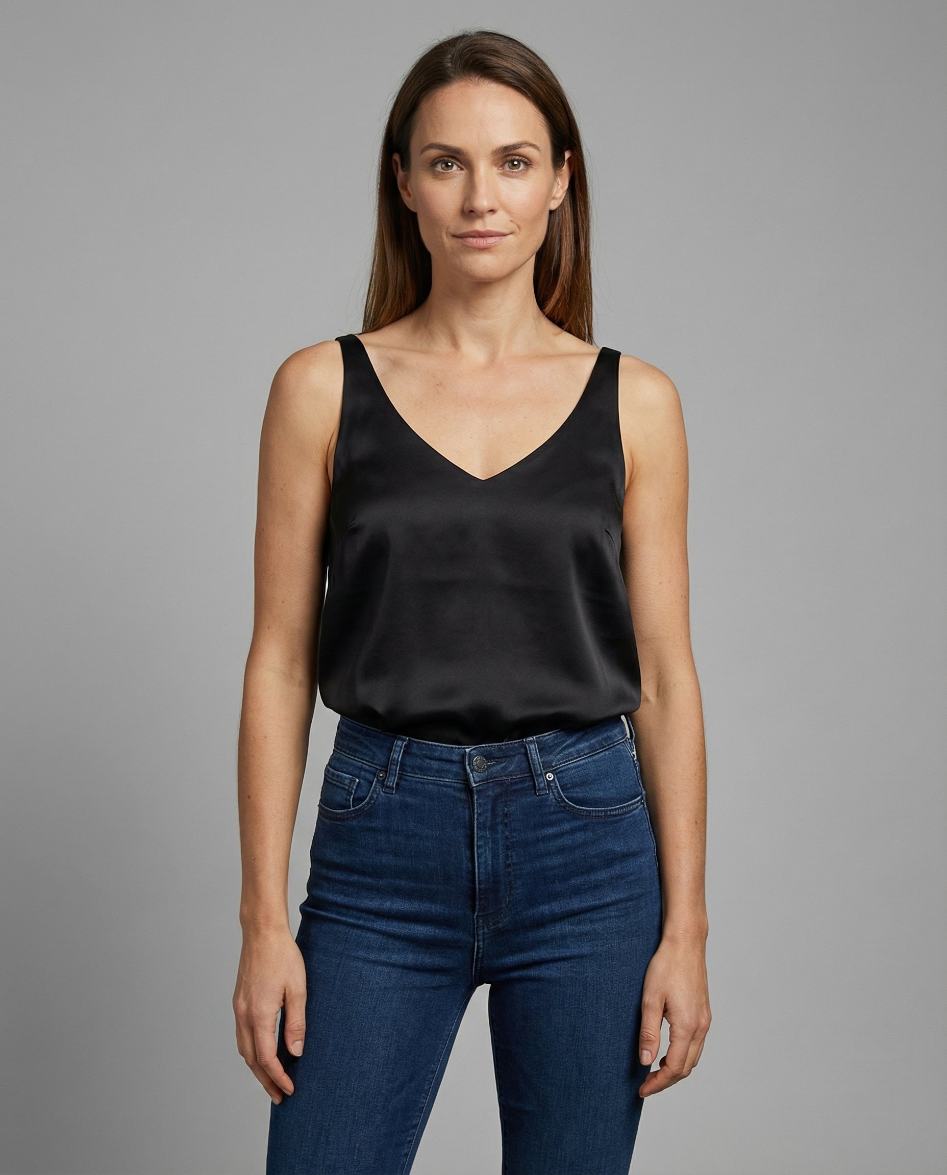 Satin V-Neck Camisole Top