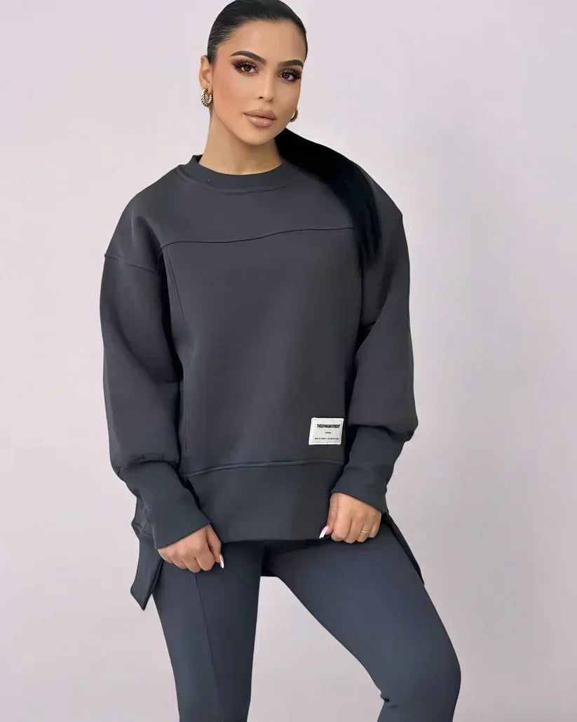 Women's seamless waistband loungewear set
