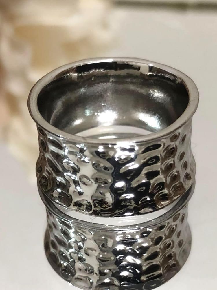 Women's silver aquamarine insect ring — alternate angle