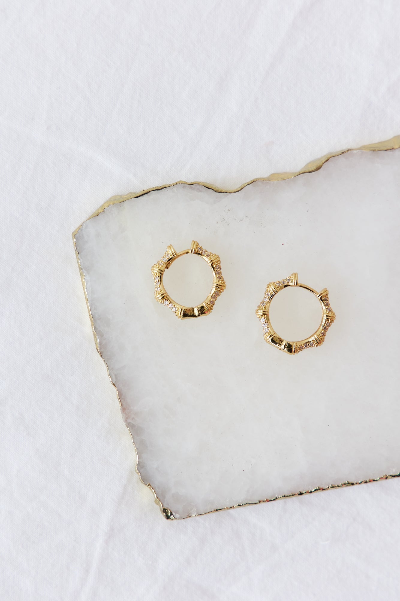 Women's small gold hoop earrings