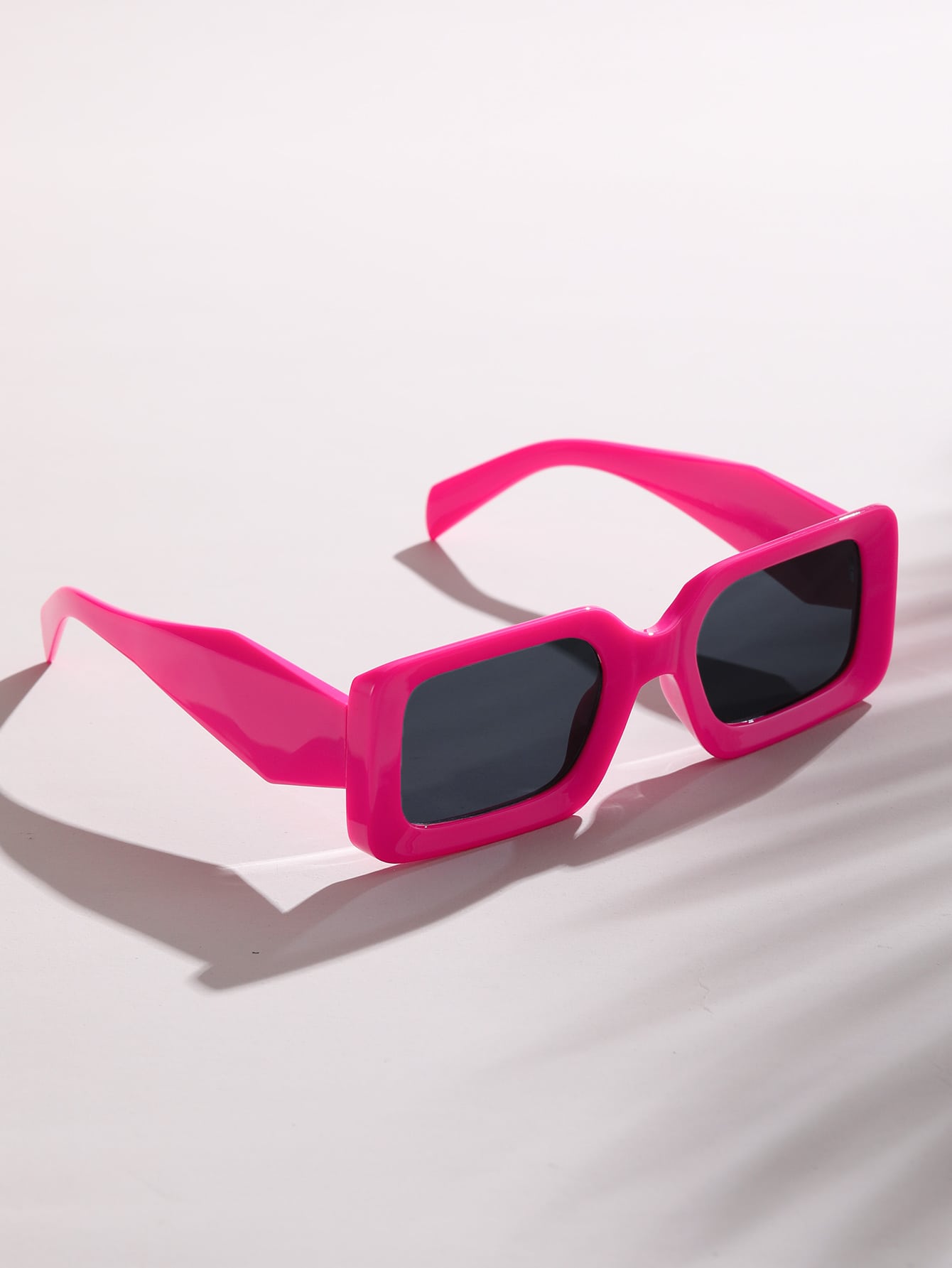 Women's square plastic-frame sunglasses