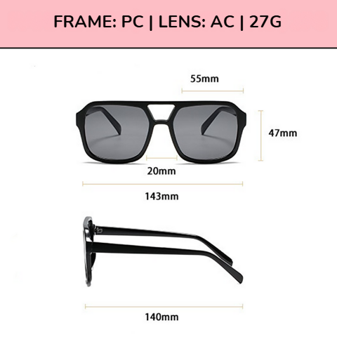 Women's vintage square sunglasses