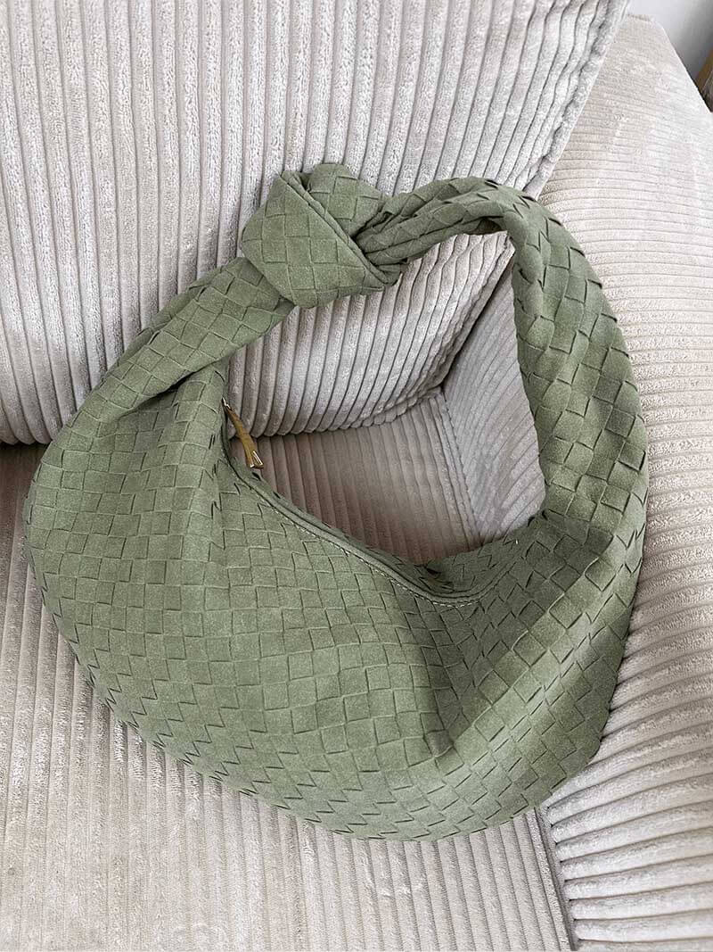 Woven Suede Bag — women's shoulder bag, view 19 by Emyri