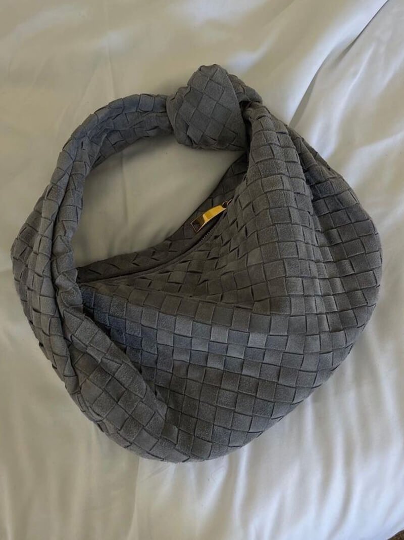 Woven Suede Bag — women's shoulder bag, view 20 by Emyri