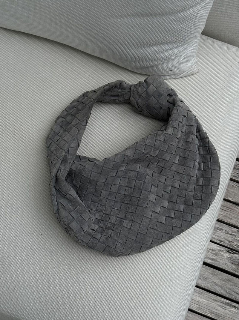 Woven Suede Bag — women's shoulder bag, view 21 by Emyri