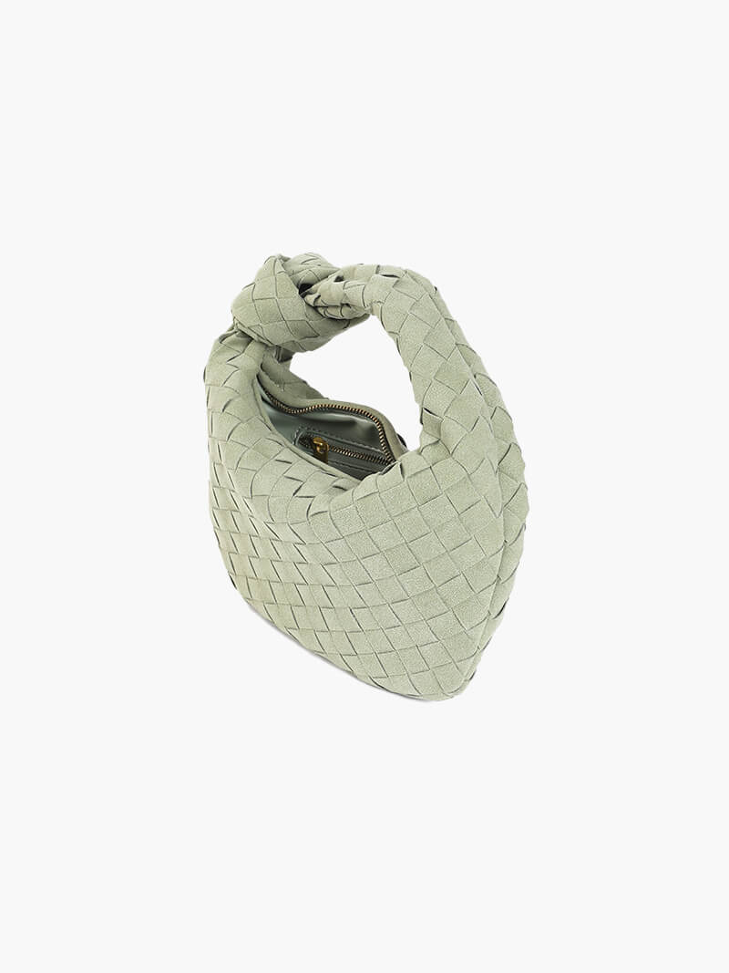 Woven Suede Mini Bag — women's mini bag, view 10 by Emyri