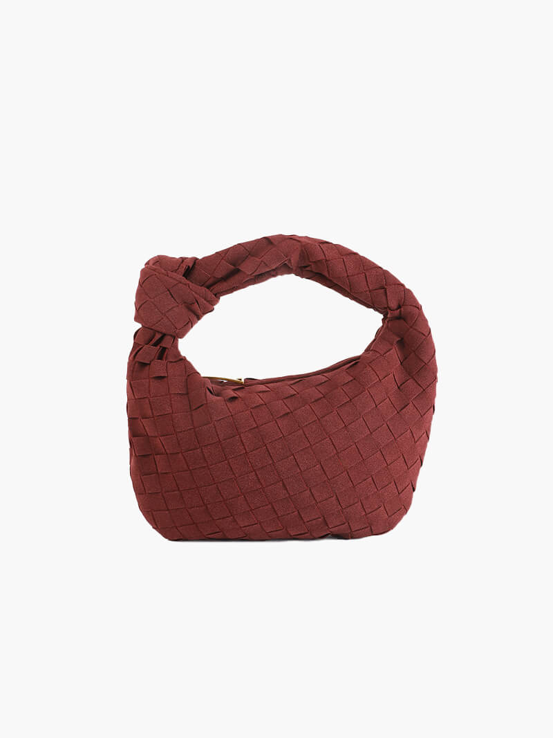 Woven Suede Mini Bag — women's mini bag, view 2 by Emyri