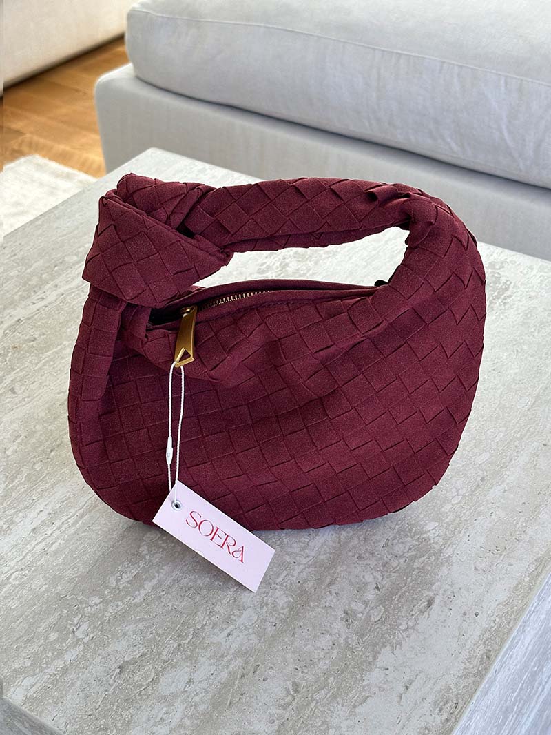 Woven Suede Mini Bag — women's mini bag, view 20 by Emyri