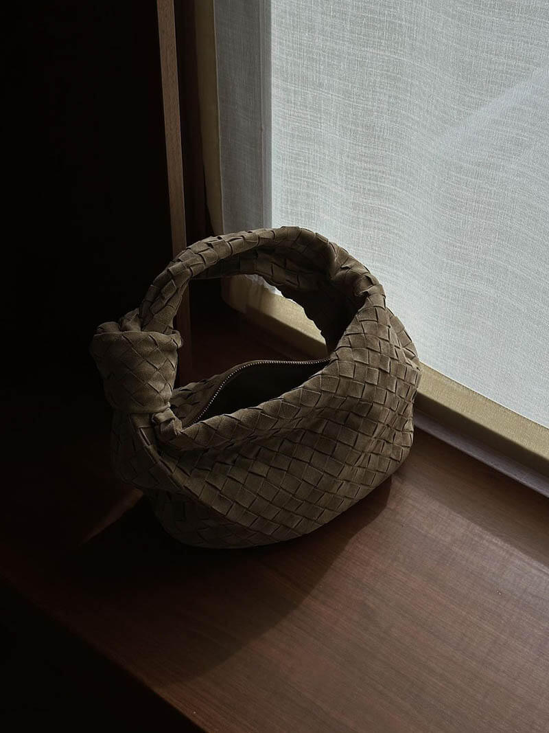 Woven Suede Mini Bag — women's mini bag, view 24 by Emyri